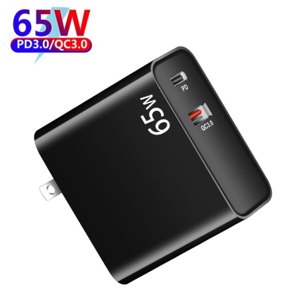 SYA001826101A_1.jpg PD-65W USB-C / Type-C + QC3. 0 USB Laptop Charging Adapter, AU Plug / US Plug, AU Plug / US Plug