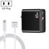 SYA001827401A-1.jpg PD-65W USB-C / Type-C + QC3. 0 USB Laptop Charging Adapter + 1.8m USB-C / Type-C to MagSafe 2 / T Head Data Cable, US Plug, MagSafe 2 / T Cable, US Plug