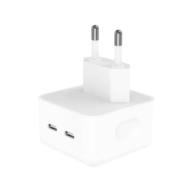 PD 35W Dual USB-C / Type-C Ports Charger for iPhone / iPad Series, EU Plug 1 PD 35W Dual USB-C / Type-C Ports Charger for iPhone / iPad Series, EU Plug