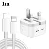 SYA001873301-1.jpg PD 35W Dual USB-C / Type-C Ports Charger with Type-C to 8 Pin Data Cable, UK Plug, UK Plug + 1m 8 Pin Cable, UK Plug + 1.5m 8 Pin Cable, UK Plug + 2m 8 Pin Cable