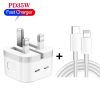 SYA001873301_B1.jpg PD 35W Dual USB-C / Type-C Ports Charger with Type-C to 8 Pin Data Cable, UK Plug, UK Plug + 1m 8 Pin Cable, UK Plug + 1.5m 8 Pin Cable, UK Plug + 2m 8 Pin Cable