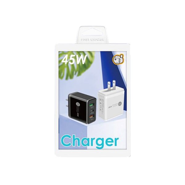 SYA001931801_B6.jpg 45W PD3.0 + 2 x QC3.0 USB Multi Port Quick Charger, US Plug, US Plug