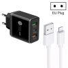 SYA001933301A-1.jpg 45W PD25W + 2 x QC3.0 USB Multi Port Charger with USB to 8 Pin Cable, EU Plug, EU Plug + USB to 8 Pin Cable