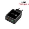 SYA001933301A_1.jpg 45W PD25W + 2 x QC3.0 USB Multi Port Charger with USB to 8 Pin Cable, EU Plug, EU Plug + USB to 8 Pin Cable