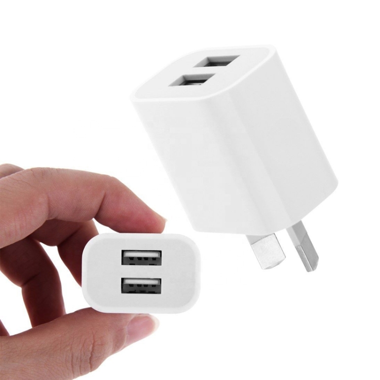 Mini Dual Port USB Charger with USB to 8 Pin Data Cable, AU Plug 2 Mini Dual Port USB Charger with USB to 8 Pin Data Cable, AU Plug - Image 2