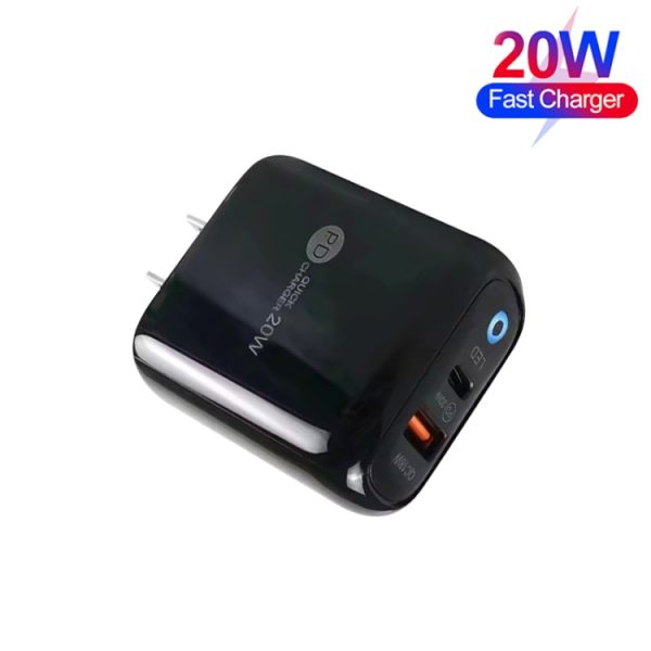 SYA002075201A_1.jpg PD04 PD20W + QC18W Mobile Phone Charger with LED Indicator, US Plug, US Plug