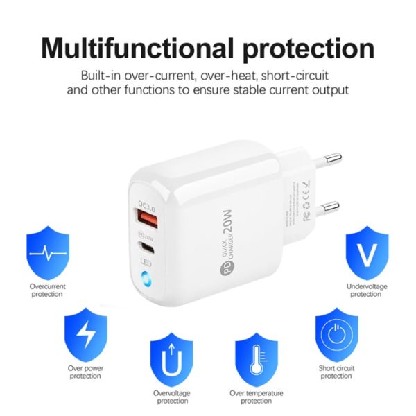 SYA002075301_B2.jpg PD04 PD20W + QC18W Mobile Phone Charger with LED Indicator, EU Plug, EU Plug