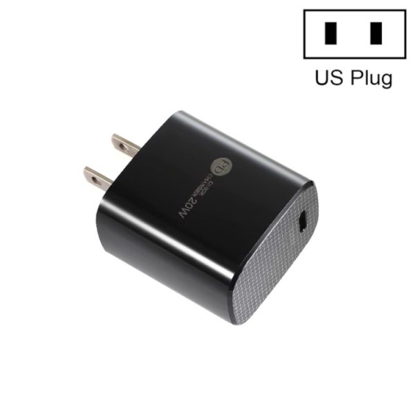 SYA002075401A-1.jpg PD11 Mini Single Port PD3.0 USB-C / Type-C 20W Fast Charger for iPhone / iPad Series, US Plug, US Plug