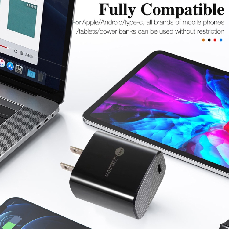 PD11 Mini Single Port PD3.0 USB-C / Type-C 20W Fast Charger for iPhone / iPad Series, US Plug, US Plug 7 PD11 Mini Single Port PD3.0 USB-C / Type-C 20W Fast Charger for iPhone / iPad Series, US Plug, US Plug - Image 7