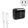 SYA002111401B-1.jpg PD04 Type-C + USB Mobile Phone Charger with Type-C to 8 Pin Cable, US Plug, US Plug + Type-C to 8 Pin Cable