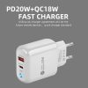 SYA002111601_B3.jpg PD04 Type-C + USB Mobile Phone Charger with Type-C to 8 Pin Cable, UK Plug, UK Plug + Type-C to 8 Pin Cable