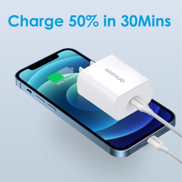 SYA002161501A_3.jpg NORTHJO NOPD2000 PD 20W USB-C / Type-C Single Port Fast Wall Charger, US Plug, EU Plug