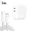 SYA002235201-1.jpg 35W PD3.0 USB-C / Type-C Dual Port Charger with Type-C to 8 Pin Data Cable, US Plug, US Plug + 1m 8 Pin Cable, US Plug + 2m 8 Pin Cable
