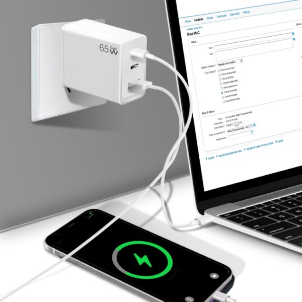 SYA0022573_B3.jpg GaN PD65W Type-C x 2 + USB3.0 Laptop Adapter for Apple MacBook Series ,US Plug