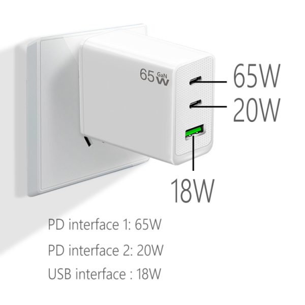 SYA0022573_B4.jpg GaN PD65W Type-C x 2 + USB3.0 Laptop Adapter for Apple MacBook Series ,US Plug