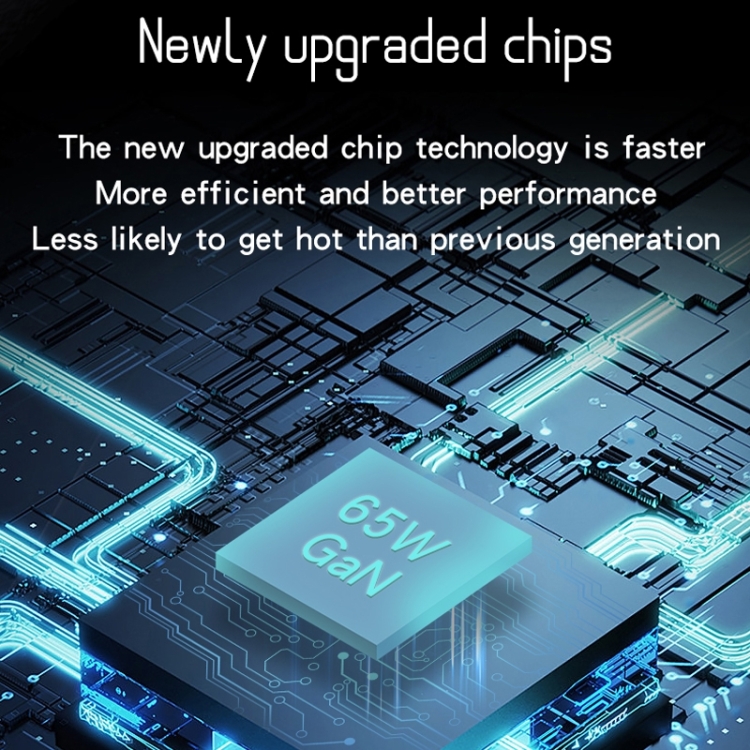 GaN PD65W Type-C x 2 + USB3.0 Laptop Adapter for Apple MacBook Series ,US Plug 8 GaN PD65W Type-C x 2 + USB3.0 Laptop Adapter for Apple MacBook Series ,US Plug - Image 8