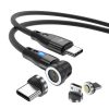 SYA002285501A_1.jpg ENKAY PD60W Type-C to Type-C / 8 Pin / Micro USB Magnetic 540 Degrees Rotating Fast Charging Cable, 1m, 2m