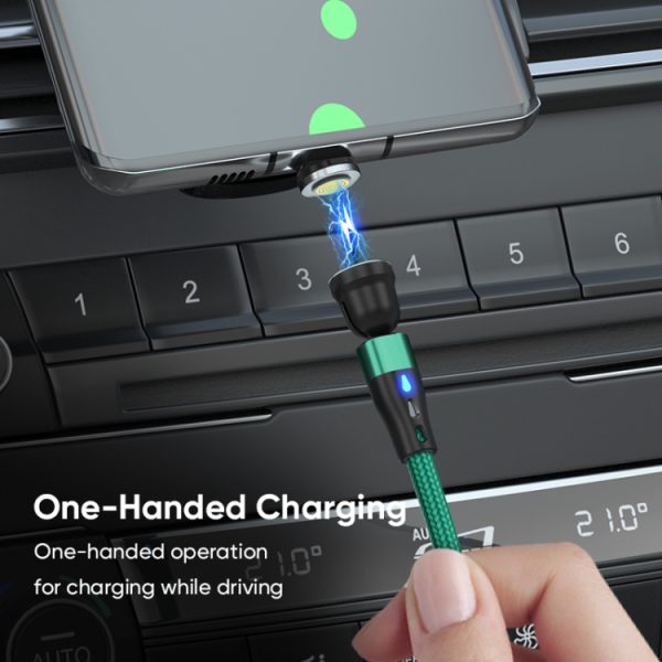 SYA0022855_B11.jpg ENKAY PD60W Type-C to Type-C / 8 Pin / Micro USB Magnetic 540 Degrees Rotating Fast Charging Cable, 1m, 2m