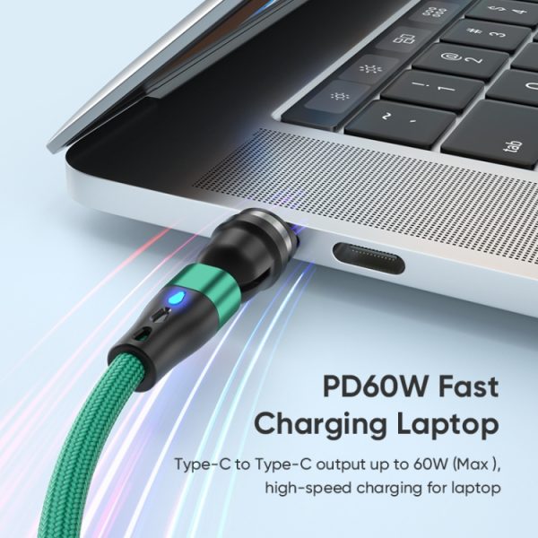 SYA0022855_B2.jpg ENKAY PD60W Type-C to Type-C / 8 Pin / Micro USB Magnetic 540 Degrees Rotating Fast Charging Cable, 1m, 2m
