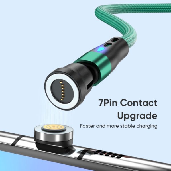 SYA0022855_B6.jpg ENKAY PD60W Type-C to Type-C / 8 Pin / Micro USB Magnetic 540 Degrees Rotating Fast Charging Cable, 1m, 2m