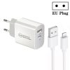SYA002305801-1.jpg PD30W USB-C / Type-C + QC3.0 USB Dual Port Charger with 1m USB to 8 Pin Data ...