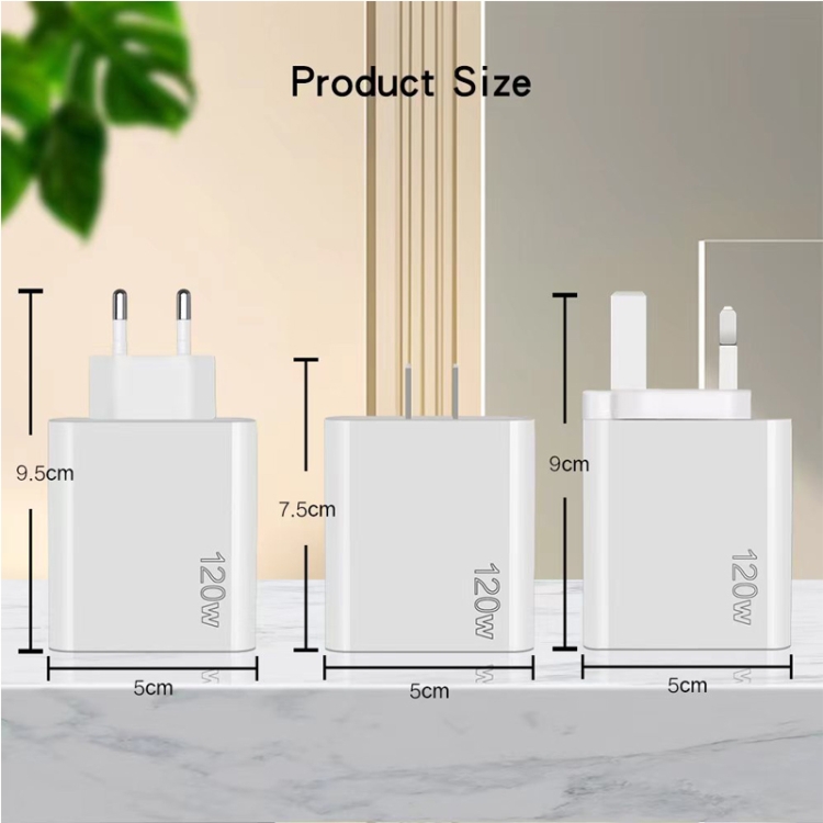 120W 3 PD Type-C Dual USB Multi Port Charger for Mobile Phones, EU Plug, EU Plug 6 120W 3 PD Type-C Dual USB Multi Port Charger for Mobile Phones, EU Plug, EU Plug - Image 6