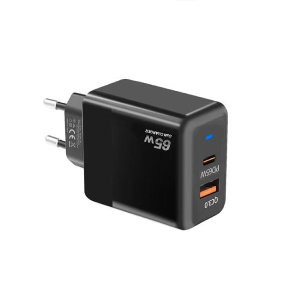 SYA002852301A-1.jpg GaN PD 45W + QC3.0 USB Fully Compatible Protocol Charger,EU Plug, EU Plug
