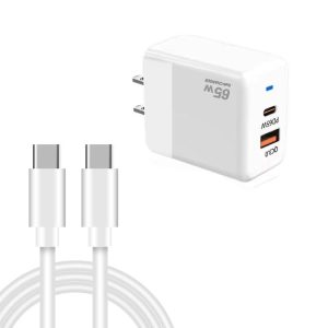 PD41 GaN PD 45W + USB Charger with Type-C to Type-C Data Cable , US Plug, UK Plug