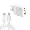 SYA002878101A-1.jpg PD41 GaN PD 45W + USB Charger with Type-C to Type-C Data Cable, EU Plug, EU Plug