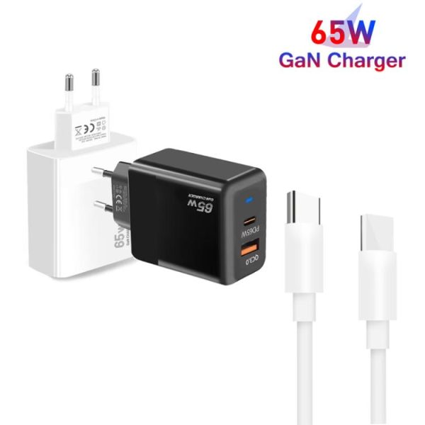 SYA0028781_B1.jpg PD41 GaN PD 45W + USB Charger with Type-C to Type-C Data Cable, EU Plug, EU Plug