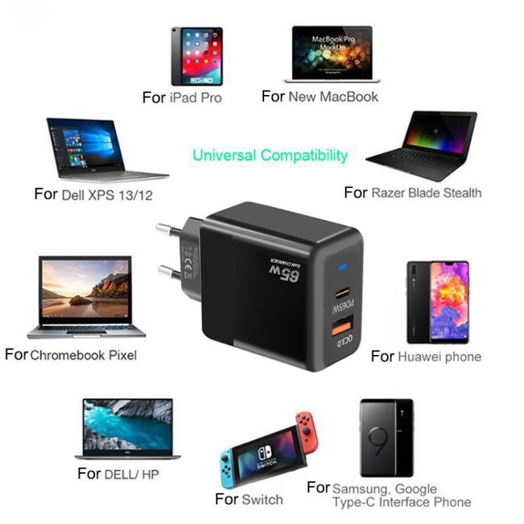 PD41 GaN PD 45W + USB Charger with Type-C to Type-C Data Cable, EU Plug, EU Plug 6 PD41 GaN PD 45W + USB Charger with Type-C to Type-C Data Cable, EU Plug, EU Plug - Image 6