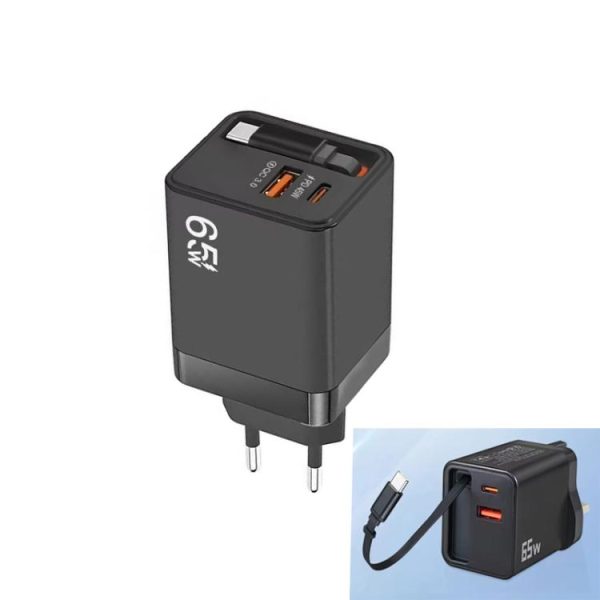 SYA003038801A_1.jpg FC1 3-in-1 70cm Retractable Type-C Cable, PD3.0, QC3.0 USB Phone Charger, EU ...