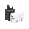 FC1 3-in-1 70cm Retractable Type-C Cable, PD3.0, QC3.0 USB Phone Charger, UK ...