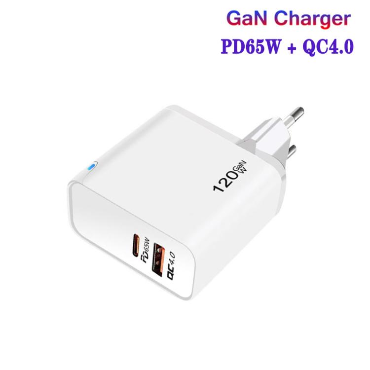TE-PD65 GaN PD 65W + QC4.0 USB Fully Compatible Protocol Charger ,EU Plug 2 TE-PD65 GaN PD 65W + QC4.0 USB Fully Compatible Protocol Charger ,EU Plug - Image 2