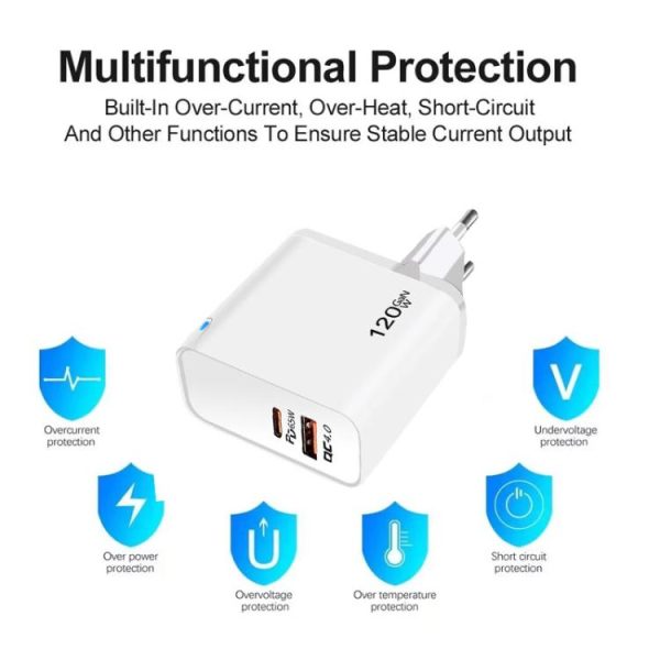 SYA0031378_B2.jpg TE-PD65 GaN PD 65W + QC4.0 USB Fully Compatible Protocol Charger ,EU Plug
