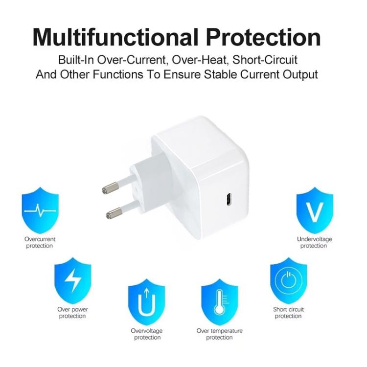 A3365 PD40W USB-C / Type-C Charger with Type-C to Type-C / 8 Pin Data Cable, EU Plug 5 A3365 PD40W USB-C / Type-C Charger with Type-C to Type-C / 8 Pin Data Cable, EU Plug - Image 5