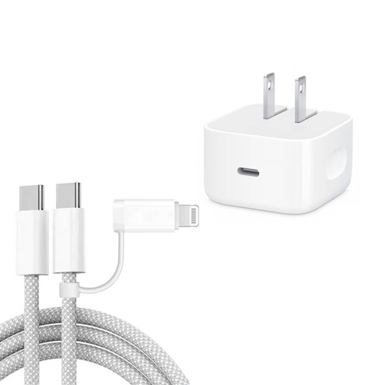 A3365 PD40W USB-C / Type-C Charger with Type-C to Type-C / 8 Pin Data Cable, US Plug 1 A3365 PD40W USB-C / Type-C Charger with Type-C to Type-C / 8 Pin Data Cable, US Plug