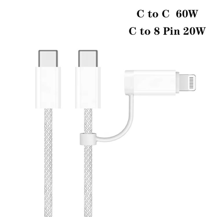 A3365 PD40W USB-C / Type-C Charger with Type-C to Type-C / 8 Pin Data Cable, US Plug 3 A3365 PD40W USB-C / Type-C Charger with Type-C to Type-C / 8 Pin Data Cable, US Plug - Image 3