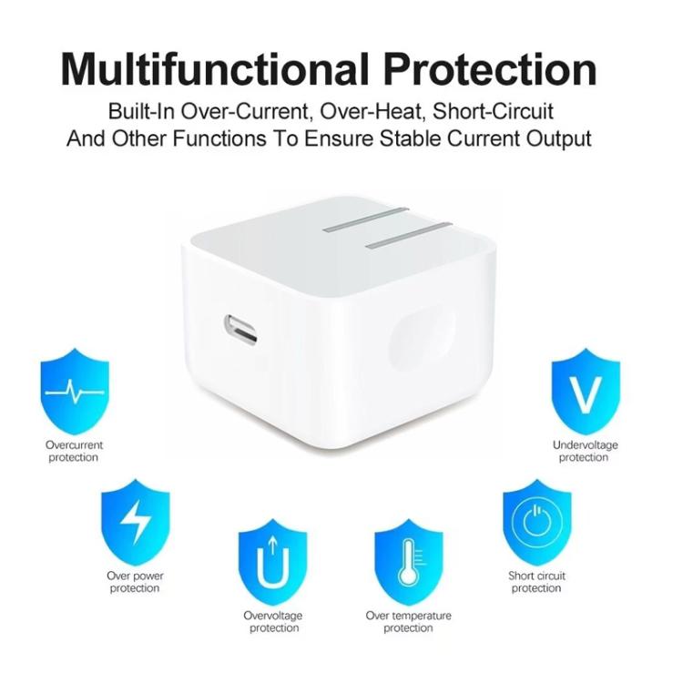 A3365 PD40W USB-C / Type-C Charger with Type-C to Type-C / 8 Pin Data Cable, US Plug 5 A3365 PD40W USB-C / Type-C Charger with Type-C to Type-C / 8 Pin Data Cable, US Plug - Image 5