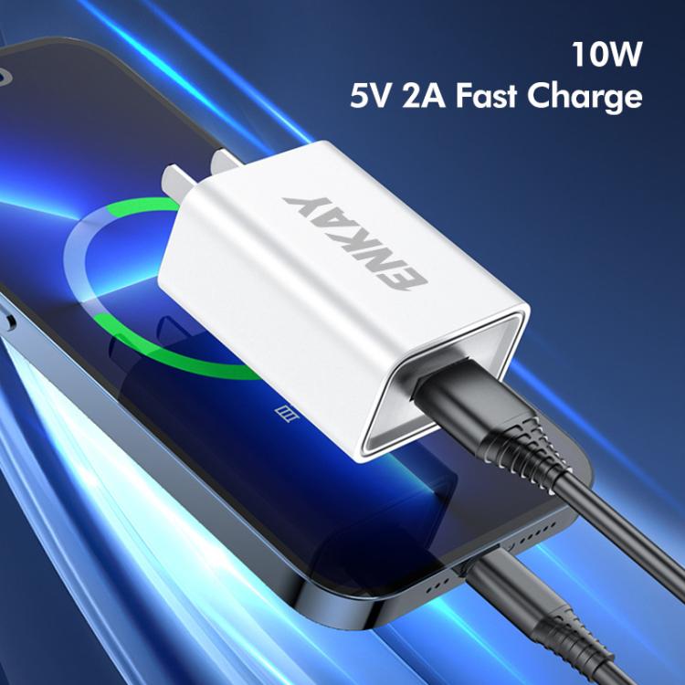 ENKAY 10W USB Wall Charger 5V 2A Power Adapter, EU Plug, US Plug 2 ENKAY 10W USB Wall Charger 5V 2A Power Adapter, EU Plug, US Plug - Image 2