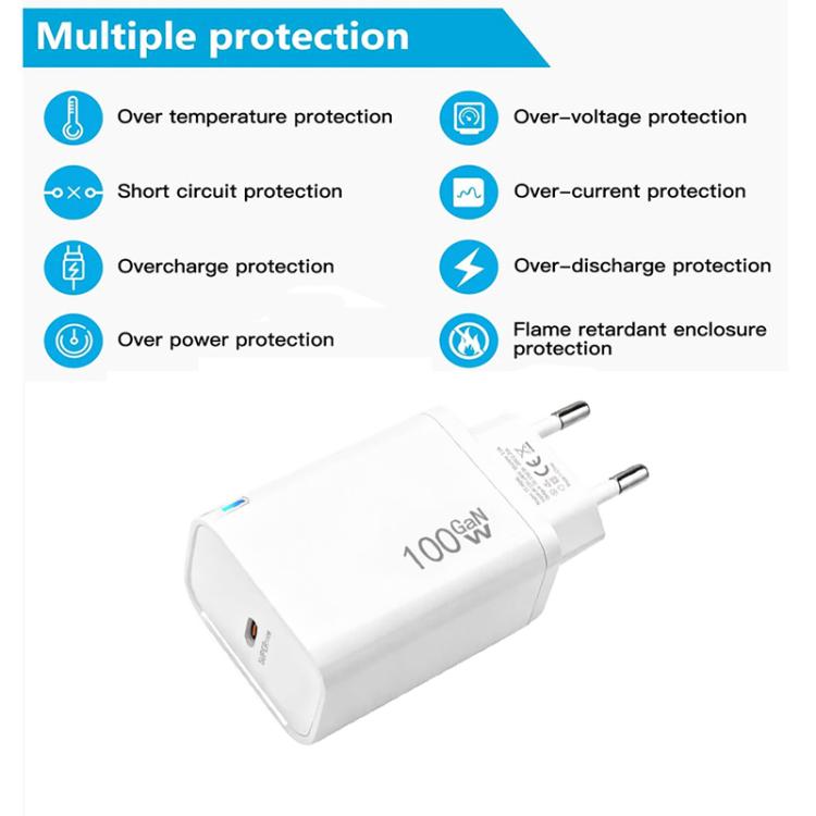 TE-PD46 GaN 100W PD 45W Fully Compatible Protocol Charger,EU Plug 4 TE-PD46 GaN 100W PD 45W Fully Compatible Protocol Charger,EU Plug - Image 4