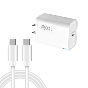 TE-PD46 GaN 100W PD 45W Fully Compatible Charger with Type-C to Type-C Data Cable,US Plug