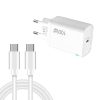 TE-PD46 GaN 100W PD 45W Fully Compatible Charger with Type-C to Type-C Data C...