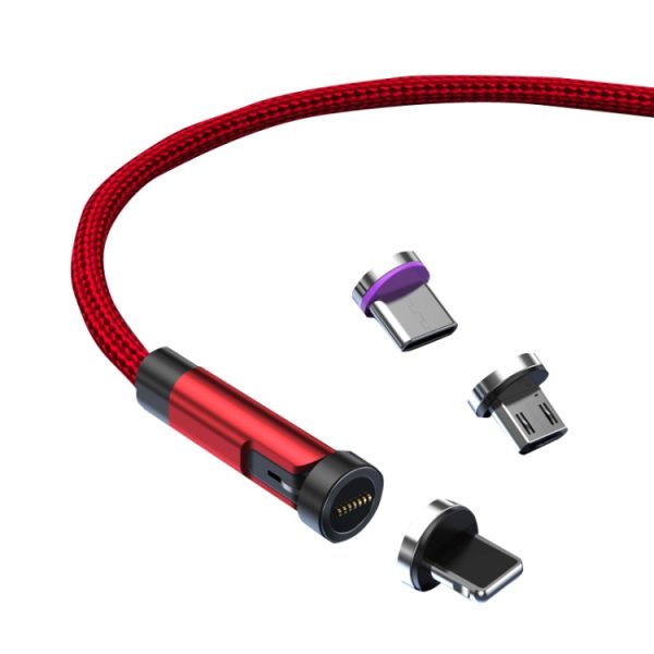 TBD0418644901A-1.jpg CC57 540 Degrees Rotary Magnetic Fast Charging Data Cable, 1m + 8 Pin + Type-C/USB-C + Micro USB + Red, 1m + Type-C/USB-C + Micro USB + Black, 2m + Type-C/USB-C + Micro USB + Red, 2m + Type-C/USB-C + Micro USB + Black