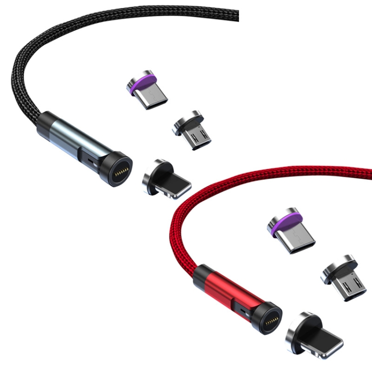 CC57 540 Degrees Rotary Magnetic Fast Charging Data Cable, 1m + 8 Pin + Type-C/USB-C + Micro USB + Red, 1m + Type-C/USB-C + Micro USB + Black, 2m + Type-C/USB-C + Micro USB + Red, 2m + Type-C/USB-C + Micro USB + Black 2 CC57 540 Degrees Rotary Magnetic Fast Charging Data Cable, 1m + 8 Pin + Type-C/USB-C + Micro USB + Red, 1m + Type-C/USB-C + Micro USB + Black, 2m + Type-C/USB-C + Micro USB + Red, 2m + Type-C/USB-C + Micro USB + Black - Image 2