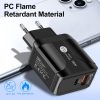 TBD0563482801_B3.jpg 18W PD + QC 3.0 Fast Charge Travel Charger Power Adapter With LED Indication Function, EU Plug Black, US Plug Black, UK Plug Black, EU Plug White, US Plug White, UK Plug White