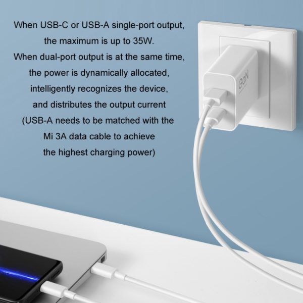 TBD06038687_B4.jpg Original Xiaomi 35W USB-C+USB-A Fast Charge Portable Dual Port Charger(1C+1A)...