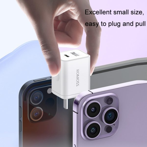 TBD06039302_B6.jpg ROMOSS PD20W Fast Charger For Apple/Huawei And Xiaomi, CN Plug, Single-port, ...