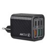 TBD0606310701-1.jpg 50W 3USB+3Type-C 6 Ports Fast Charging Cell Phone Charger, EU Plug (Black), E...
