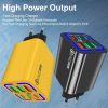 TBD06063107_B2.jpg 50W 3USB+3Type-C 6 Ports Fast Charging Cell Phone Charger, EU Plug (Black), E...
